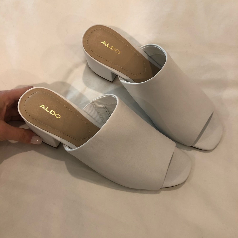 Also white mule size 8